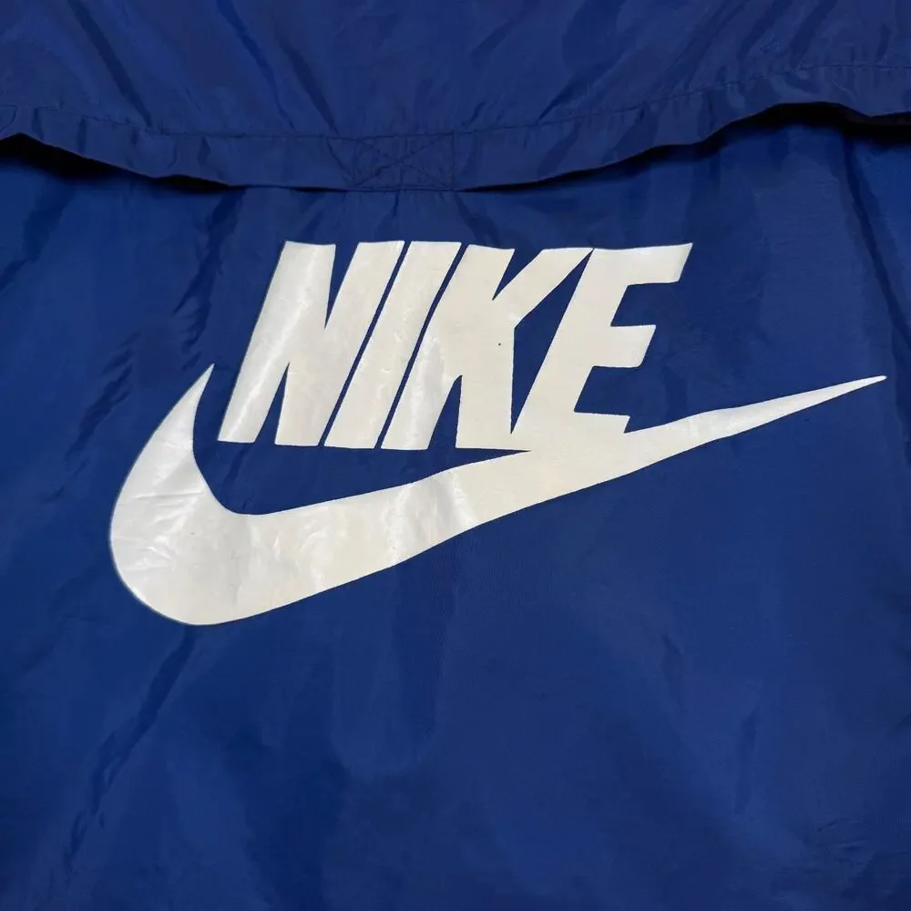 Nike S man blue light olympic jacket full zip sweatshirt big logo nylon vintage